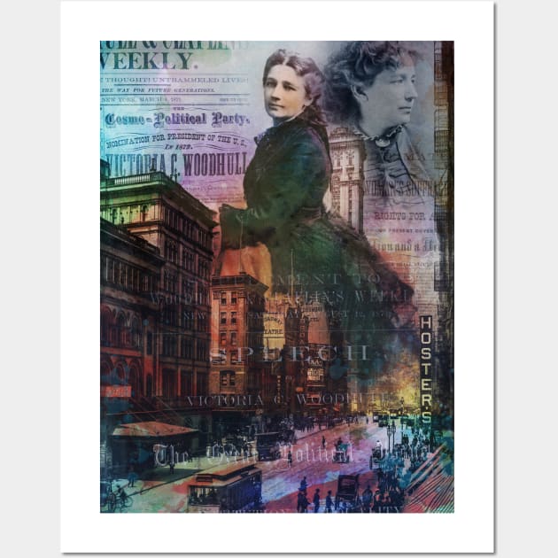 Collage Art Victoria Woodhull Wall Art by Floral Your Life!